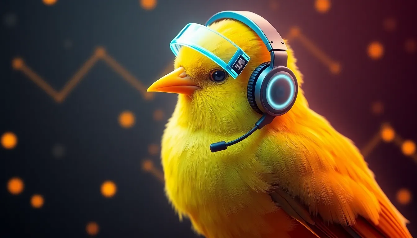 Futuristic 3D digital illustration of interconnected data nodes and glowing circuit streams, isometric view, abstract technology background, professional studio lighting, symbolizing the concept of Canary app review Detailed professional 3D illustration about Canary app review for automation workflow guide